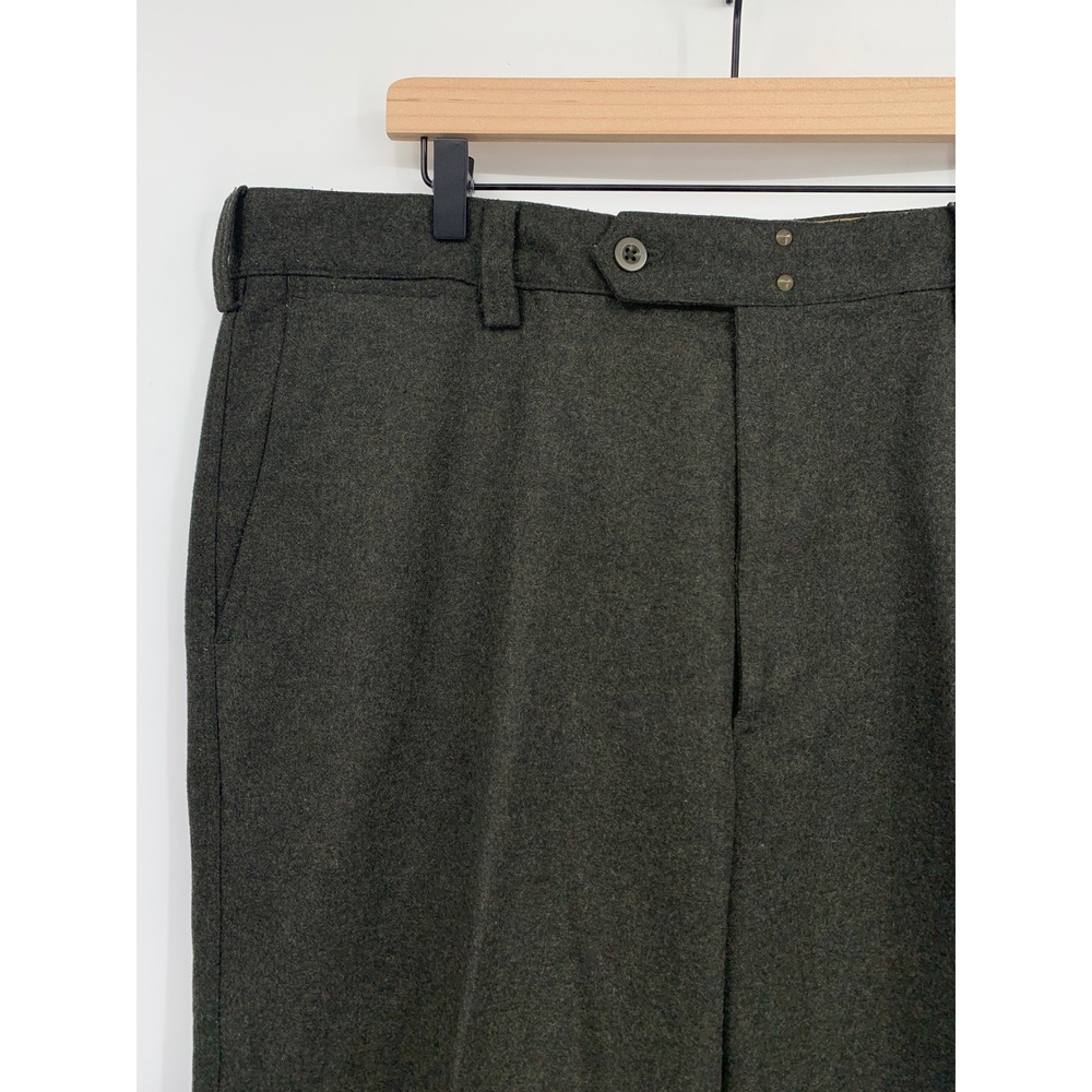 Vintage Gap Pants Mens 40x30 Olive Green Wool Blend Trousers Thick Buckle‎